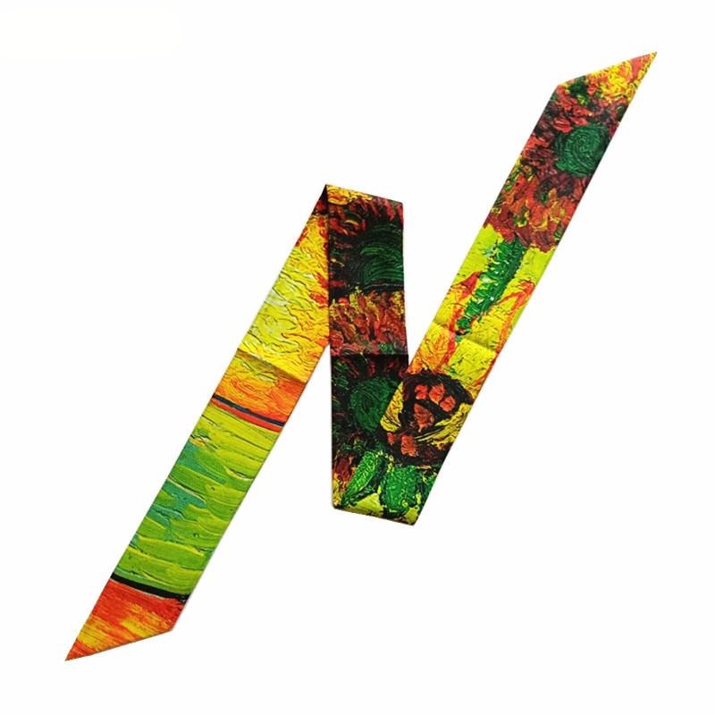 Painting Twilly Scarf - Sunflowers