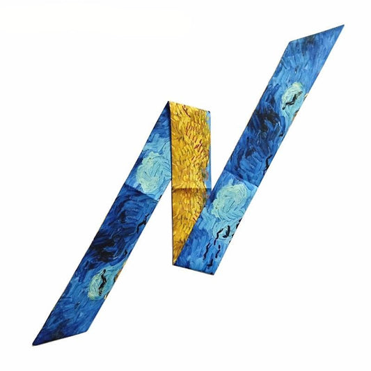 Painting Twilly Scarf - Wheat Field With Crows