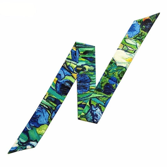 Painting Twilly Scarf - Irises
