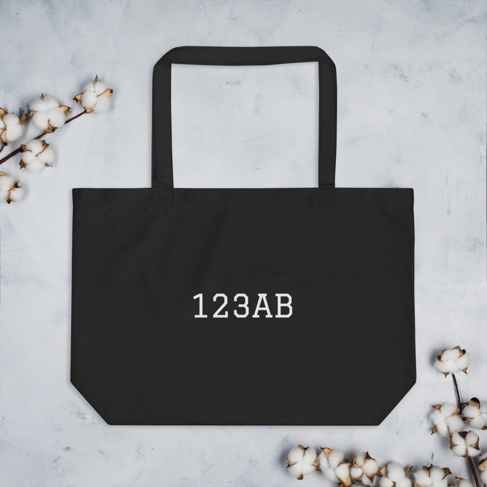 Large Organic Tote Bag - Tail Numbers