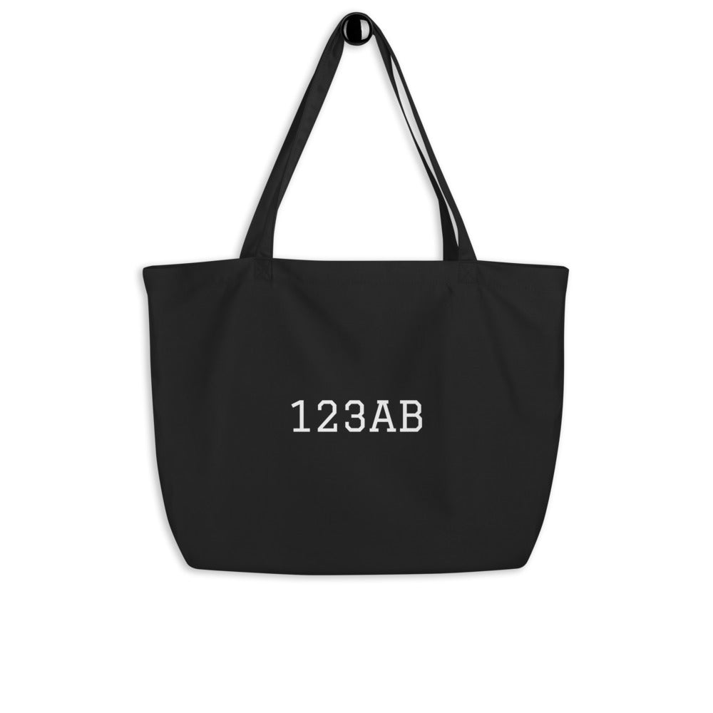 Large Organic Tote Bag - Tail Numbers