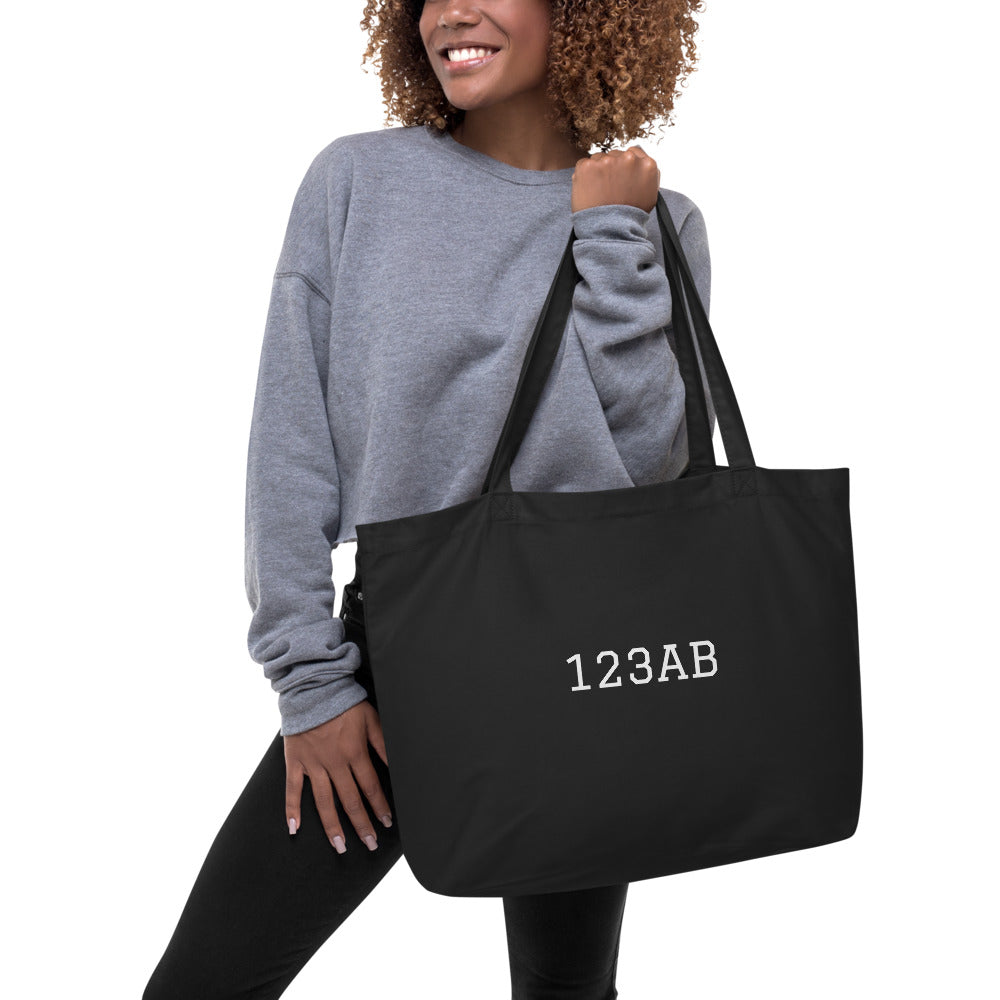 Large Organic Tote Bag - Tail Numbers