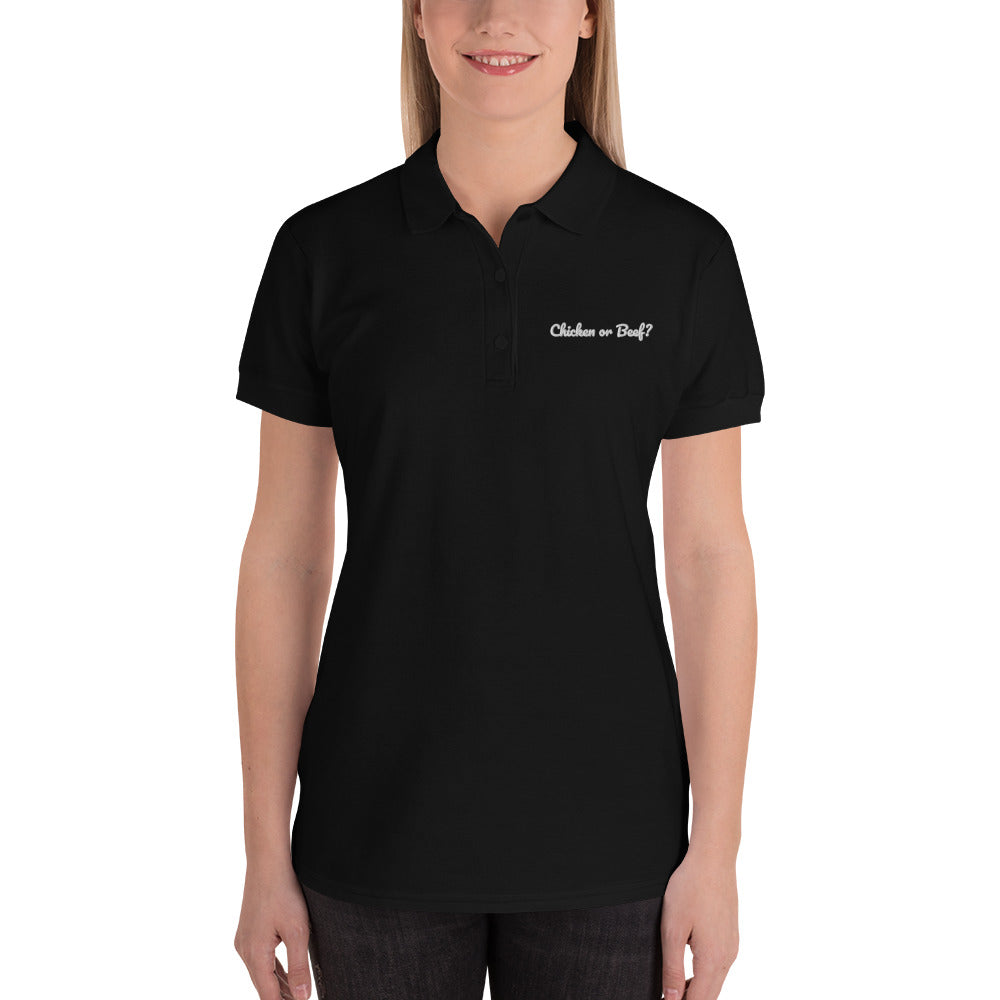 Embroidered Polo Shirt - Chicken Or Beef?