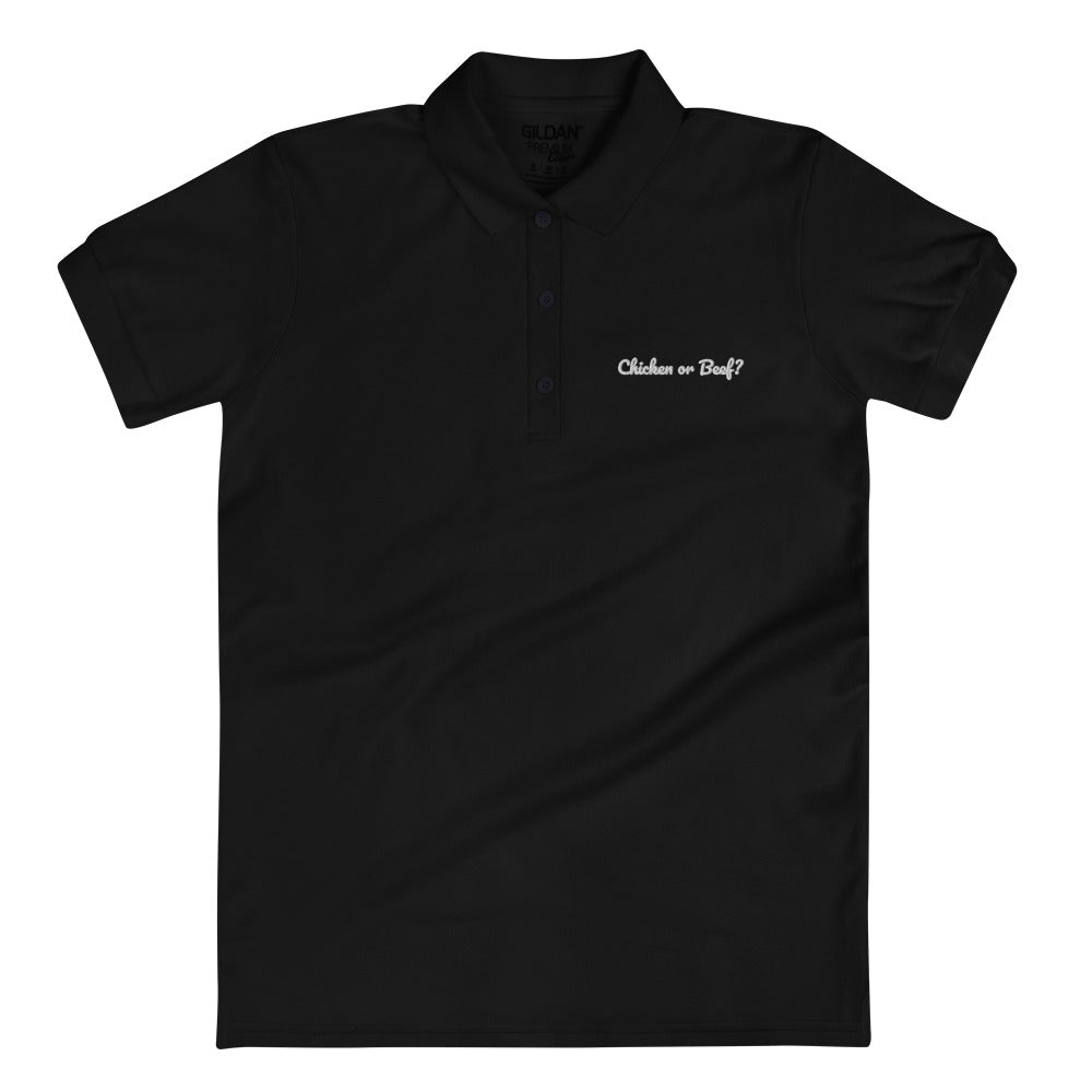 Embroidered Polo Shirt - Chicken Or Beef?