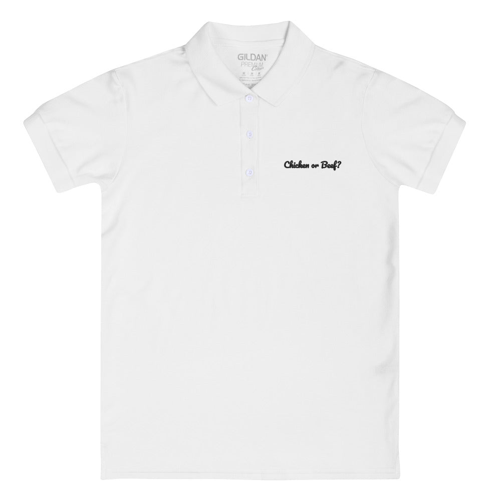 Embroidered Polo Shirt - Chicken Or Beef?
