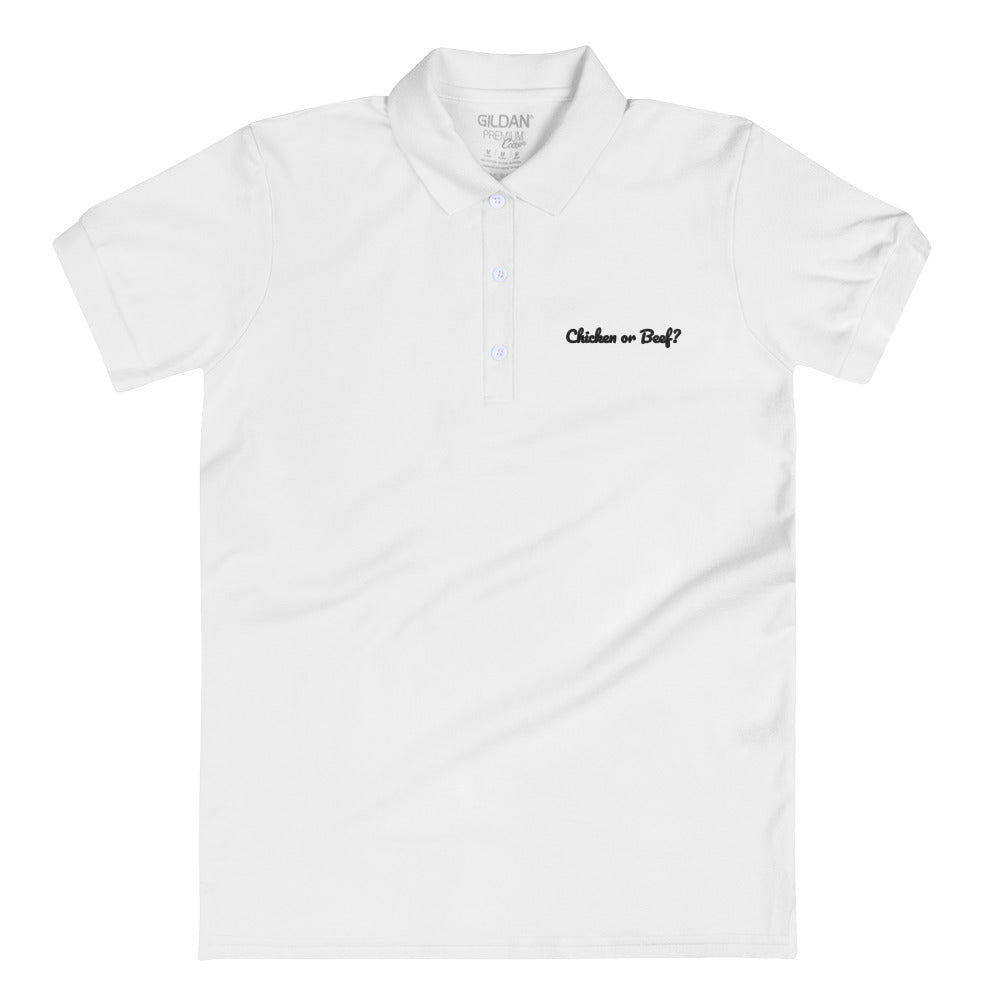 Embroidered Polo Shirt - Chicken Or Beef?