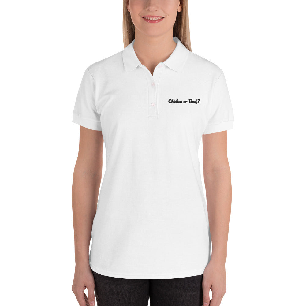 Embroidered Polo Shirt - Chicken Or Beef?