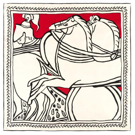 Royal Carriage Scarf - Red and White