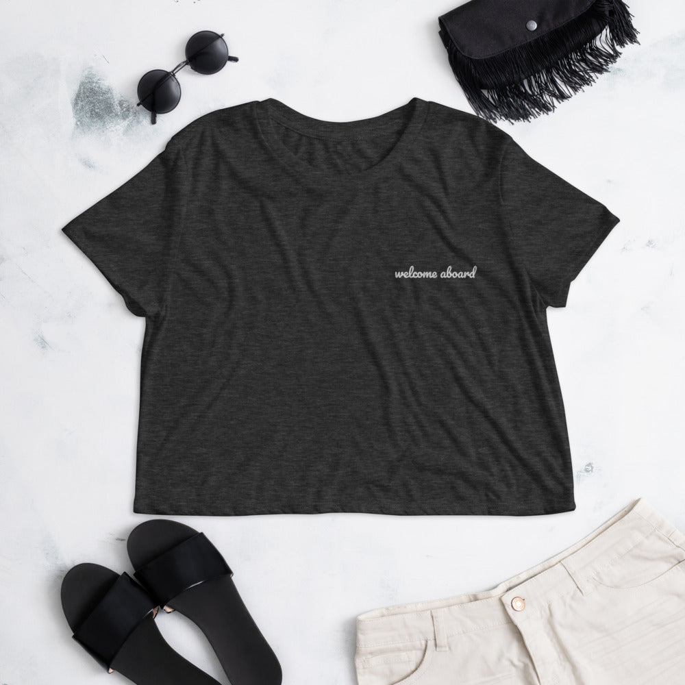 Crop Tee - Welcome Aboard