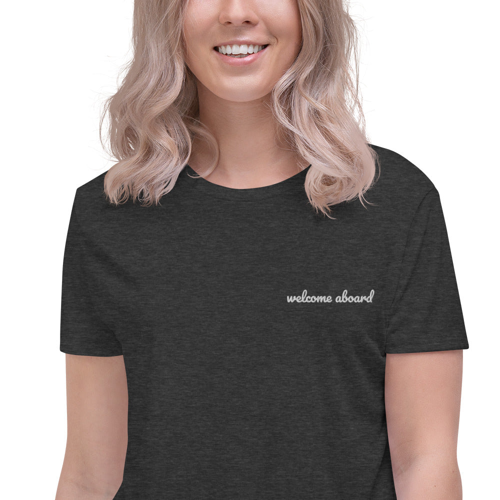 Crop Tee - Welcome Aboard