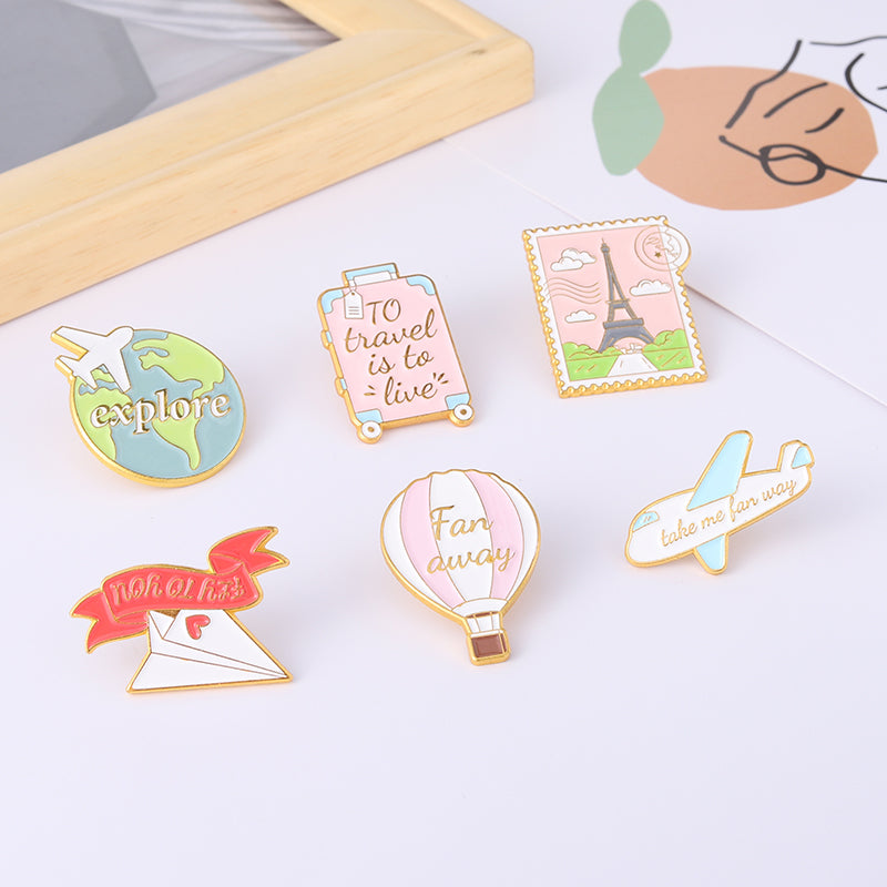 Travel Enamel Pin - Take Me Away Plane