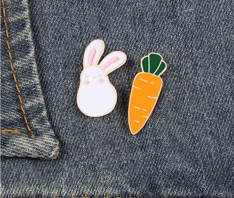 Rabbit Enamel Pin - Big Carrot