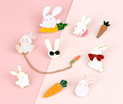 Rabbit Enamel Pin - Big Carrot