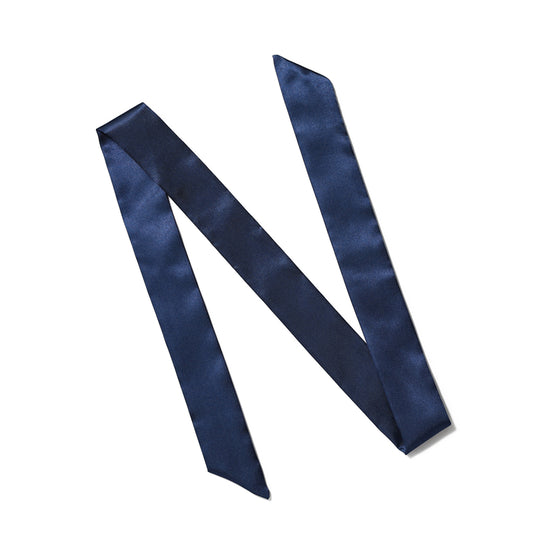 Solid Twilly Scarf - Navy Blue