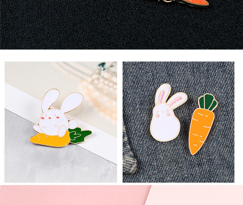 Rabbit Enamel Pin - Big Carrot