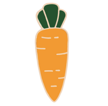 Rabbit Enamel Pin - Big Carrot