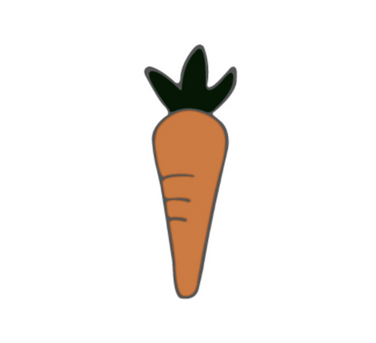 Rabbit Enamel Pin - Carrot