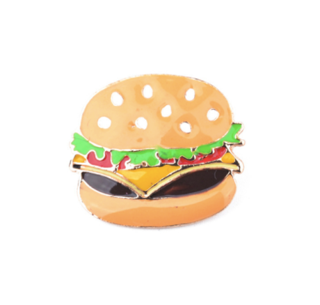 Fast Food Brooch Pin - Hamburger