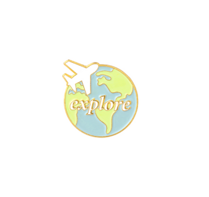 Travel Enamel Pin - Earth