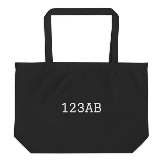 Large Organic Tote Bag - Tail Numbers