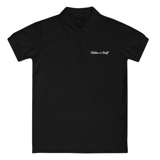 Embroidered Polo Shirt - Chicken Or Beef?