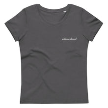 Load image into Gallery viewer, Women&#39;s fitted eco tee - Welcome Aboard
